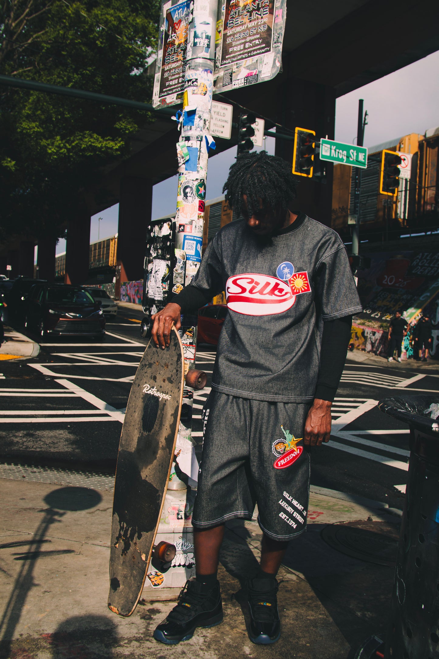 SILK STREEET BLACK DENIM SHIRT